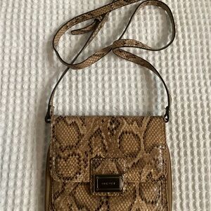 Nine West Crossbody Snakeskin 6.5”x6” with Matching Wallet